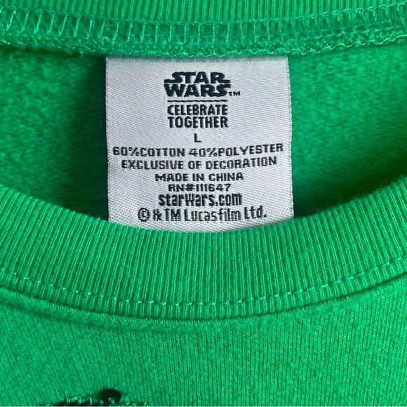 Star Wars Womens Size Large Ugly Christmas Sweater with Sequins Green Multicolor - Picture 8 of 8
